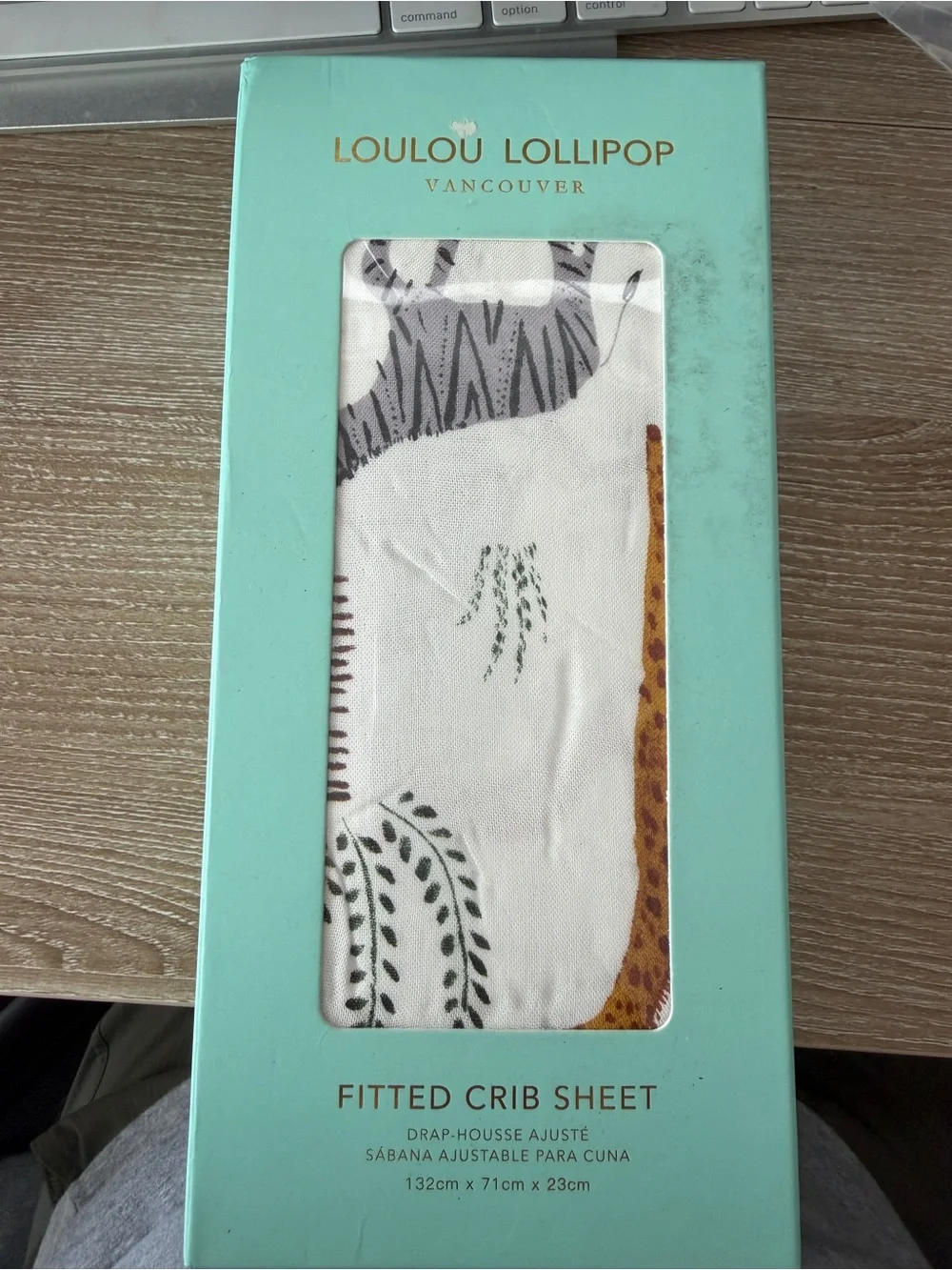 New in box - Loulou Lollipop Crib Sheet Safari Jungle